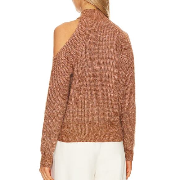New ~ ASTR the LABEL ~ Women's Tan Cold Shoulder Sleeve Pullover Sweater Size XL - Picture 3 of 8